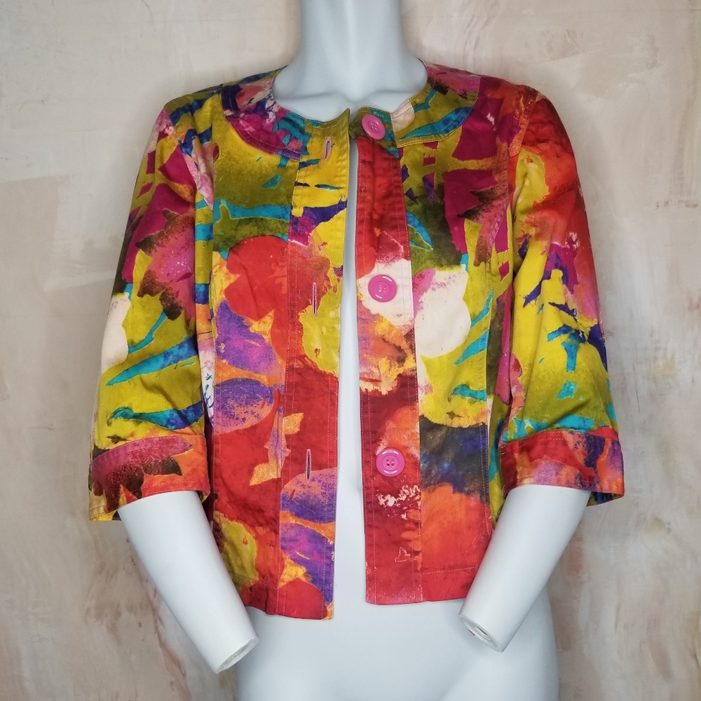 Coldwater Creek Floral Blazer Sz PS